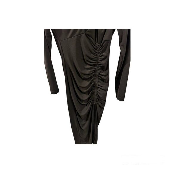 Zara NWOT Evening Semi Cut Out Ruched Size M Long Dress - Picture 4 of 6